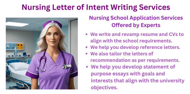 Nursing letter of intent writing services